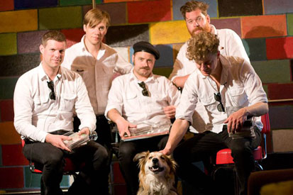 Collie Mix, Cash, with the band, The Hives